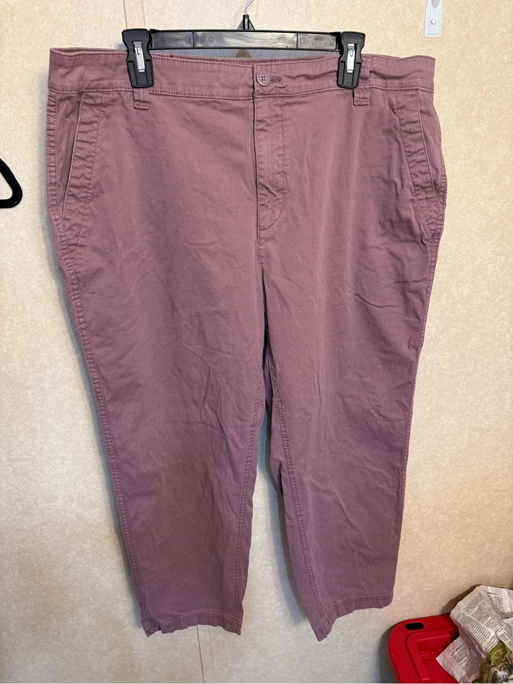 Old Navy OG Chino Women’s XL Pink Mauve Pull On Ankle Pants Stretch Cotton